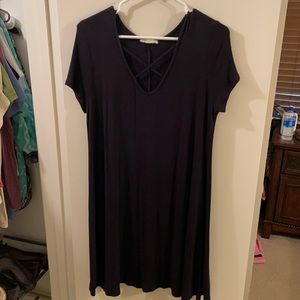 Knee length black dress